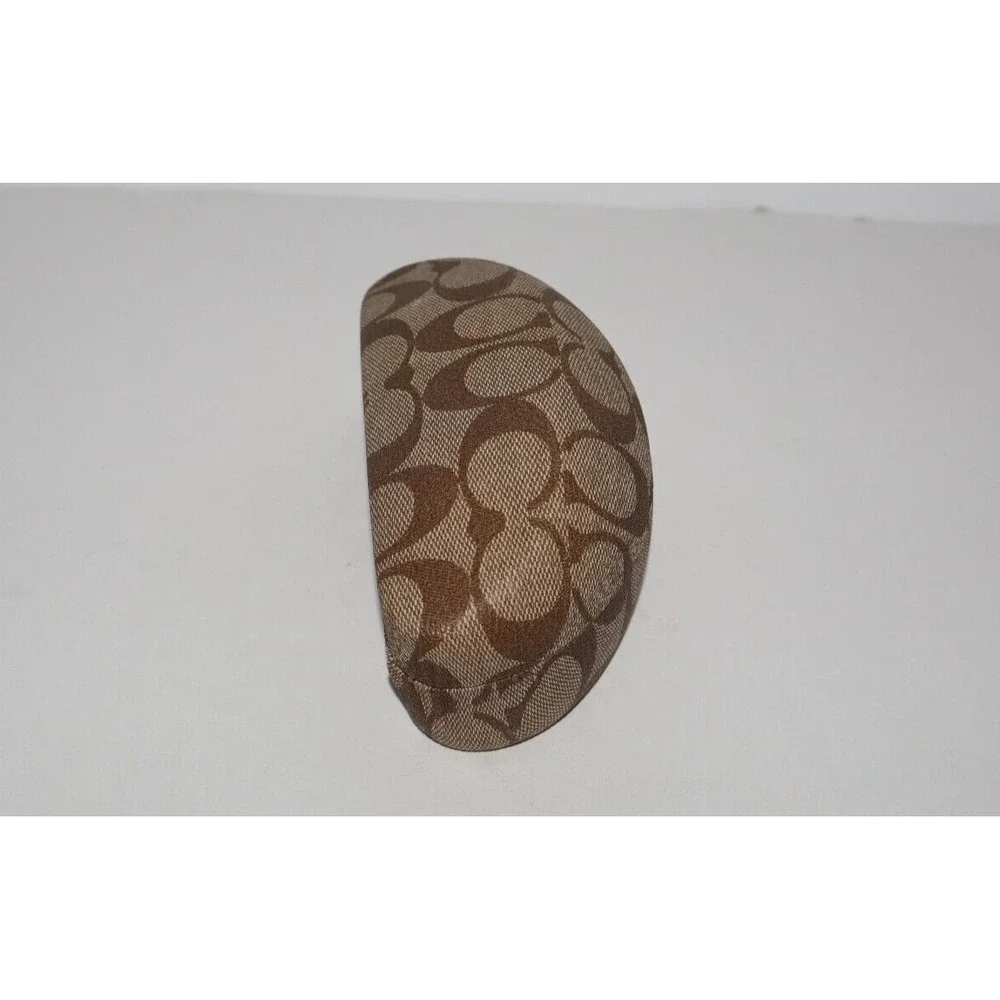 Coach Brown Monogram C Hard Shell Eyeglasses Sunglasses Clamshell Case